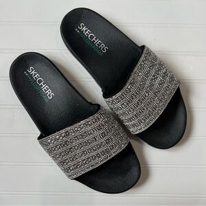 Skechers Plush Foam Cali Pop Ups Rocker Glam Slide Sandal Women’s Size 11